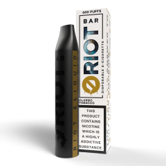 RIOT BAR Disposable Zero Classic Tobacco 0mg