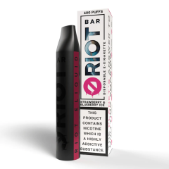 RIOT BAR Disposable Zero Strawberry Blueberry Ice 0mg