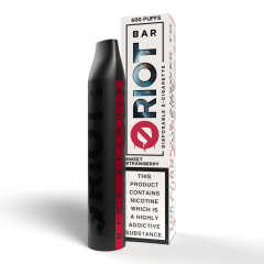 RIOT BAR Disposable Zero Sweet Strawberry Ice 0mg